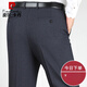 Pierre cardin middle-aged men's trousers dad's trousers summer thin middle-aged men's trousers high waist 2025 suit pants knitted 9902 black 29