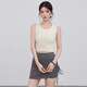Bright dip sports bra summer new yoga fitness vest all-in-one running Pilates yoga suit white apricot top XL recommended 115-130 Jin Jin equals 0.5 kg