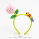 SNQP Sunflower Caterpillar Flower Cute Cartoon Headband Windmill Green Bean Sprout Flower Funny Headband Hairpin Headwear Tulip Pink Headband One Pack