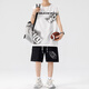 LNOC Li Ningning The same new men's running and quick-drying sports and casual gradient suit men's summer vest vest shorts Li Ning QCC-TZ6172 light green M