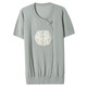 Kuzhang (Kuzhang) Vêtements d'été des femmes d'âge moyen et âgées Nouvelles chemises tricotées chinoises T-shirt à manches courtes à manches courtes Mother Ice Silk Top 9922 POUDRE LUMIÈRE M RECOMMANDÉ 85-100jin [Jin est égal à 0,5 kg]
