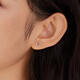 Lukfook Jewelry Platinum Earrings Pingting Series Thoughtful Platinum Heart-Shaped Earrings Price Approximately 1.40g