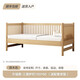 Hong Richeng solid wood children's spliced bed, widened bed with guardrails, small bed, baby boy and girl single bed, seamless splicing large bed, cylindrical style - three-sided guardrails 150*60