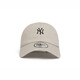 NEW ERA trendy hat MLB small label embroidered baseball cap NY Yankees washed old sun visor hat for men and women beige S OFM