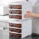 Home Story (KATEI STORY) Japanese egg storage box drawer-type rolling refrigerator egg box food grade egg storage box egg artifact white double layer holds about 42 pieces automatically refills