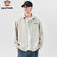 Big Mouth Monkey (paul frank) long-sleeved shirt men's spring and autumn casual shirt men's trendy brand jacket men's versatile clothes beige XL