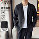 Woodpecker (TUCANO) Suit Jacket Men's Four Seasons Solid Color Business Casual Formal Wear Professional Wear Single Suit Men's Black XL