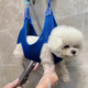 OUOETY dog foot washing artifact, cat grooming hammock, small and medium-sized dog nail clipper, hanging fixed bag, pet supplies, blue, super load-bearing, quick-drying and not stuffy
