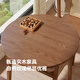 Winter wood solid wood outdoor table and chair combination balcony leisure tea three-piece set creative small one table and two chairs internet celebrity round tea table exclusive version balcony small tea table-walnut color