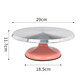 Pulian Aluminum Alloy Decorating Turntable Decorating Table Base Special Birthday Cake Turntable Home Commercial Baking Dessert Tool 12-inch Pink Alloy Turntable + Base