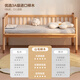 Quanyou Home solid wood crib adjustable multi-purpose 0.6m bedroom home log style splicing bed KS
