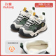 Shepherd boy children's sports shoes men's winter plus velvet warm cotton shoes outdoor anti-kick girls' shoes meteorite gray 27