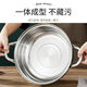 Stainless steel steamer hot pot two-in-one thickened water-proof steamer steamer steamed buns fish and crab household soup pot steamer dual-purpose soup steamer dual-purpose pot with elevated arch cover 28cm