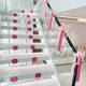Pupan Wedding Staircase Handrail Decoration Room de salle de mariage Engagement Engagement Homme Homme de mariage intérieur Collection de mariage Fleur de mariage B3892-BIG RED PEARLESCENT ICE SILK Tissu 4 mètres