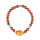 Potala Palace Chuannan red beeswax turquoise bracelet for men and women 925 silver six-character mantra bracelet as a birthday gift for girlfriend