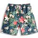 Bai Qixin men's trendy beach pants quick-drying loose large size swimming trunks beach vacation can splash shorts five-quarter pants hot spring pants Huayu Jungle Beach Pants XL Recommended 120-140Jin Jin is equal to 0.5 kg