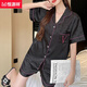 
Hengyuanxiang Korean version ins high-end ice silk pajamas for women in summer cool shorts shorts with high appearance simple student home clothes YFY-9901 [Cool ice silk] M [Suggested 80-100 Jin [Jin equals 0.5 kg]]