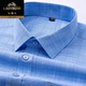 Classic Car High-End-Baumwoll-Kurzärmel-Shirt Herren Sommer Neues Unternehmen mittleren Alters Casual Professionales Hemd Solid Color Top DX6628 Dunkelblau kleines Gitter 2xl 42 [160-170jin [Jin gleich 0,5 kg] tragen]