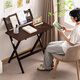 Old bamboo craftsman foldable desk children's study computer study desk office installation-free home bedroom writing small table all in one