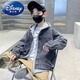 Disney boys' autumn denim jacket hits the streets in spring and autumn new style children's autumn medium and large children's tops and windbreakers are handsome black spring and autumn 120 cm