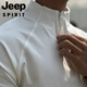 JEEP SPIRIT black half-zip quick-drying short-sleeved men's summer tough guy style fitness sports half-sleeved American cycling jersey t-shirt white 2XL 160-180Jin Jin equals 0.5 kg
