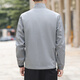 YOOOURTHING Jacket Jacket Men's 2025 Spring and Autumn New Casual Versatile Slim Solid Color Stand Collar Business Wear Winter Velvet Gray XL Recommendation 115-135Jin Jin equals 0.5 kg