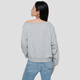 GAP Women's 2025 Autumn New Logo Offset Loose Terry Cloth Off-Shoulder Sweatshirt Casual Top 829367 Light Gray M (165/88A) Asian Size