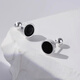Mansheng black sterling silver 999 earrings for men, men's high-end, handsome, light and luxurious temperament, pierced ears, no need to take them off when sleeping, 999 pure silver six-character mantra earrings, single