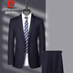 Pierre Cardin no-iron 100% pure wool suit suit for men 2025 spring and autumn new middle-aged high-end business formal two-piece suit gray plaid L 175/48