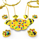 Ruoyu Little Bee Collecting Honey Magnetic Beads Children's Fishing Toy 4 Years Old and Over Parent-Child Interactive Puzzle Early Education Desktop Game Little Bee Fishing Toy 2 Persons
