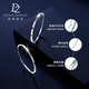 Duozun pt950 genuine platinum earrings for women, platinum sparkling hoop earrings, new Chinese Valentine's Day gift for girlfriend, pair of sparkling medium earrings, 5.2g