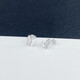 Laomiao platinum LUCK diamond butterfly earrings, a light and luxurious gift for your girlfriend, about 2.57g