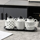 Kashiwa Chao Hepburn style ceramic oil pot commercial oil bottle soy sauce vinegar pot home kitchen seasoning jar restaurant seasoning pot set Hepburn style oil and vinegar pot - dots
