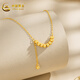 CHINA GOLD gold necklace 18K gold AU750 ball bead necklace birthday gift for girlfriend