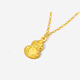 Saturday Blessing Yellow 18K Gold Necklace Women's Broken Gold Gourd Fulu Colorful Gold Necklace Birthday Gift C0620929 40+5cm
