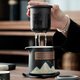 Tangfeng travel tea set, one pot and two cups, outdoor travel portable quick cup, birthday gift for elders, business souvenir, Yahei Qianli Jiangshan quick cup (with filter)