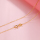 Yuansi 18K gold laser bead chain platinum gold rose gold clavicle chain bead chain fashion choker necklace 16 inches 40cm one 18K gold yellow gold 1.17g