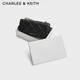 CHARLES&KEITH textured rhombus chain small square bag wallet crossbody bag women's bag birthday gift for girlfriend CK6-10680924