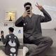 慕枫晴男士睡衣长袖裤春秋季薄学生卡通青少年男男式大码家居服套装 9922男 M 标准(高165\100斤)