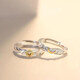 Sun and Moon Couple Rings Pair of New Niche Design Birthday Gifts for Girlfriend Male Adjustable 1+2 Ring 2-piece Set