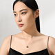 Chinese Valentine's Day gift for girlfriend new style 18k gold seawater black pearl chain brand Yiwan Zhengyuan versatile style 18K gold-white
