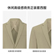 Jinba men's business casual spring and autumn solid color suit men | BSFT1904 Khaki A XL