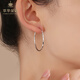 Cuihua platinum pt950 glossy diamond earrings, simple and versatile women's earrings, a birthday gift for girlfriend and wife, a pair of about 4g