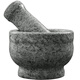 Fantasy household garlic mortar, garlic pounder, natural stone pounder, jar grinder, garlic masher, raw stone polishing garlic press, stone mortar, sesame white bowl type with lid