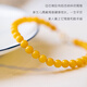Gold Amber Bracelet for Women Old Beeswax Bracelet New Chinese Style Lucky Beads Hand Decoration Beads Beads Niche Gift for Women Old Beeswax - Suitable for Wrist Circumference 17cm