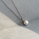 Apocalypse Century Freshwater Pearl Pendant Single White Ball Pendant Necklace 925 Silver Chain 8-9mm Pearl Gold Pendant + 45cm Chain