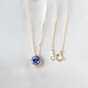 DL 1998 Fat Donglai same style tanzanite necklace Japanese natural tanzanite 18K gold necklace light luxury natural tanzanite necklace