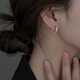 Nilan Fat Donglai's same style pt950 platinum earrings for women PT9502024 summer 18 ear accessories for ear piercing, Chinese Valentine's Day gift for friend's birthday, bow earrings
