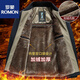 ROMON Dad's Jacket Autumn and Winter Middle-aged Jacket Men's Velvet Thickened Middle-aged and Elderly Grandpa Jacket Versatile Navy M 170 Suitable for 80-100 Jin Jin equals 0.5 kg