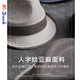 Mr DUCK new product linen straw hat summer British top hat men's and women's curled jazz hat MW226218-light cocktail gray (top hat) XL size (over 61cm, only for extra large head circumference)